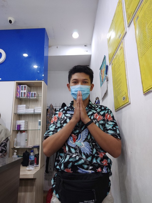 Maginot Kemeja Batik 2.0 Daiva-ss Lengan Pendek Pria + Free Masker