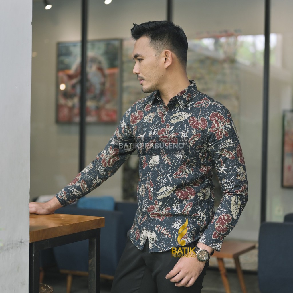 KALANDRA KEMEJA BATIK PRIA LENGAN PANJANG ORI ASLI PRABUSENO ORIGINAL SLIM FIT FULL FURING SLIMFIT H