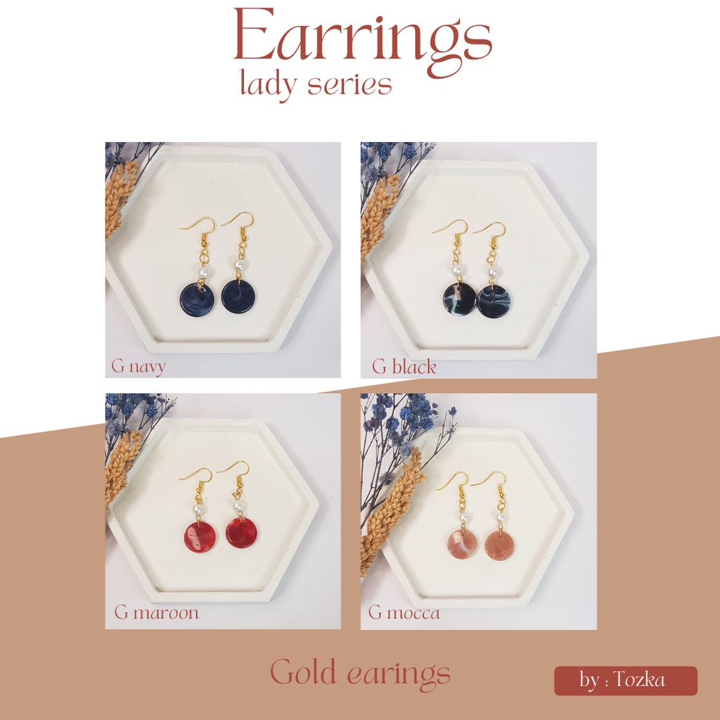 Earrings I anting hijab I lady series I Drop earrings