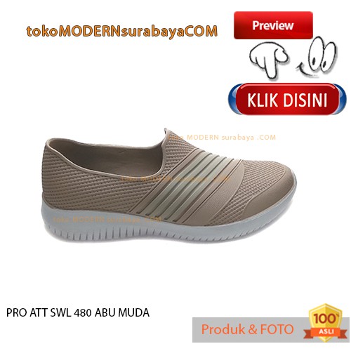 PRO ATT SWL 480 ABU MUDA Sepatu Wanita Sepatu Slip On Karet