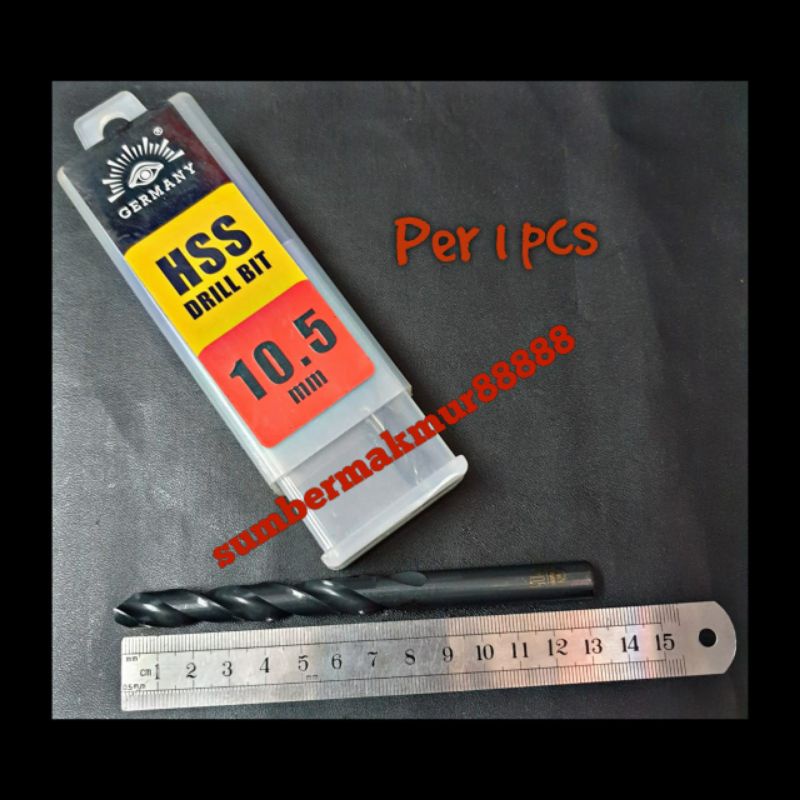 Mata bor besi 10.5 mm tjap mata