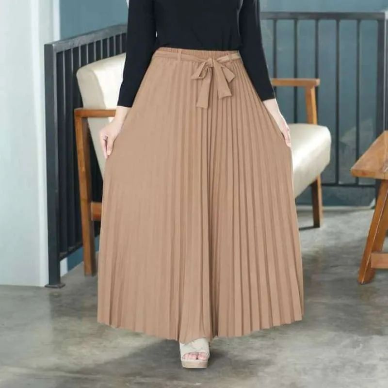 Rok Plisket Premium Model Tali Pinggang Terbaru Bisa COD