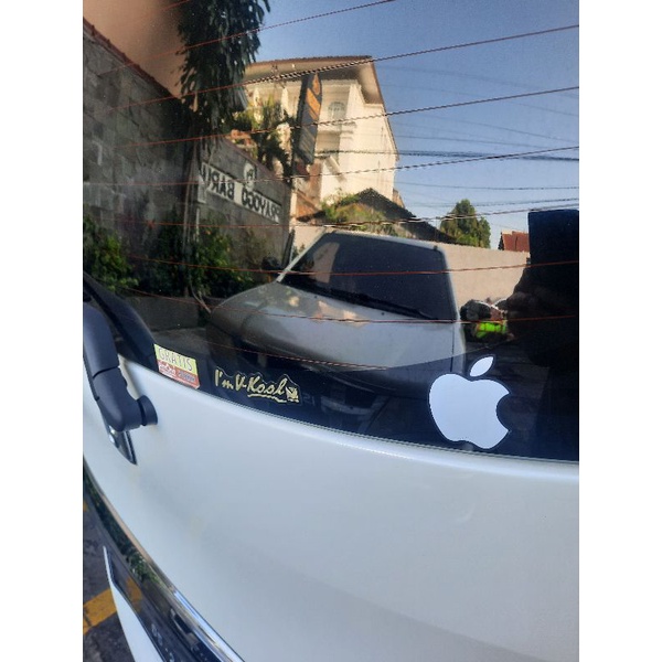 

stiker logo APPLE kaca mobil belakang