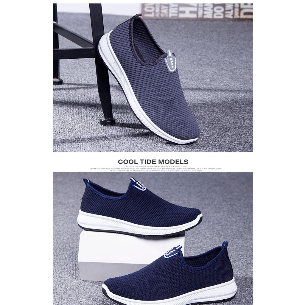 1001 IMPORT SEPATU SLIP ON PRIA SPORT  ONKE + BOX DAN KAOS KAKI !!! - 3 WARNA-8