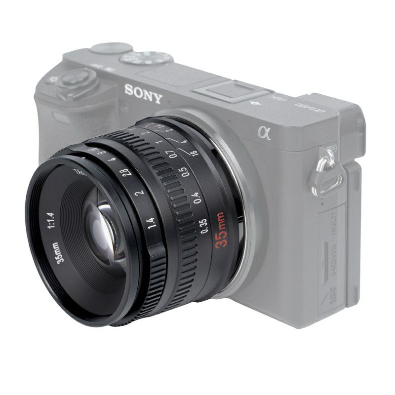 lensa 7artisans 7artisan 7 artisan 35mm f1.4 for Sony E-mount halfframe