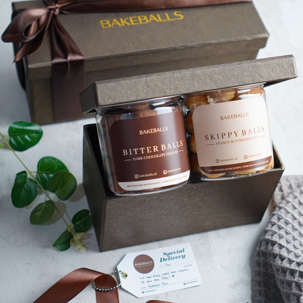 

TWOGETHER HAMPER by Bakeballs | Gift Set Premium Cookies | Ready Stock Hampers Kue Kering