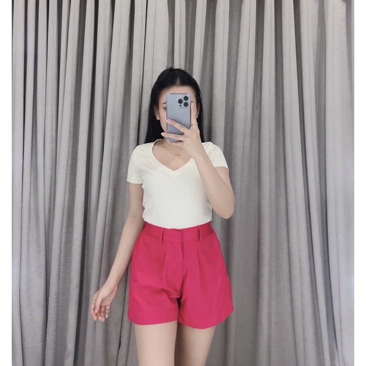 Crop Knit Vneck top | Knit crop top | Atasan rajut