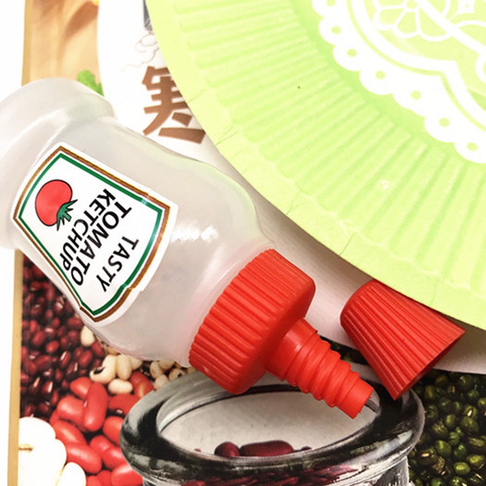 MXBEAUTY 25ML Salad Container Mini Tomato Ketchup Dispenser Sauce Bottle Portable 2pcs/set Small Leakproof For Lunch Box Squeeze Bottle