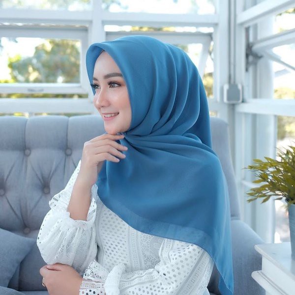 [COD] Bella Square Jilbab Segi Empat Variasi A Double Hycon-Dark Jeans
