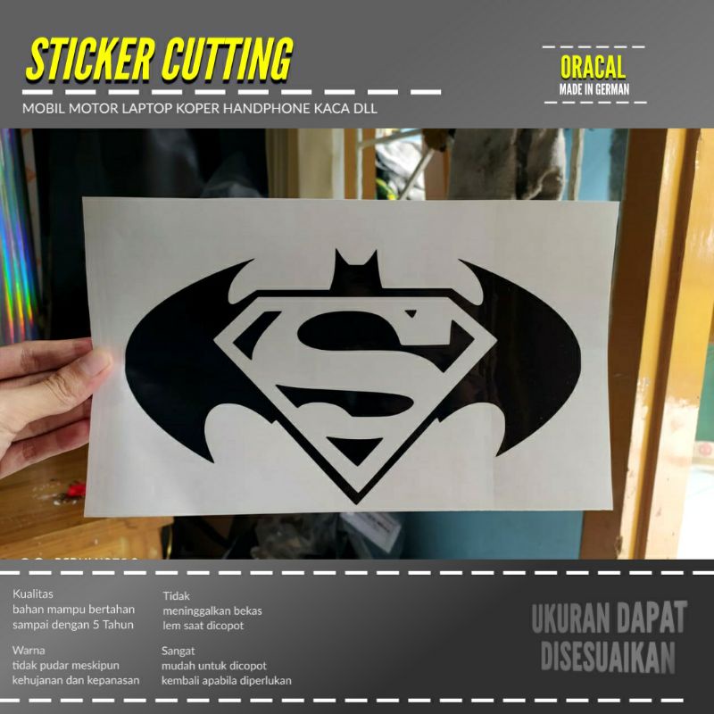 STIKER SUPERMAN CUTTING BAHAN ORACAL CUSTOM