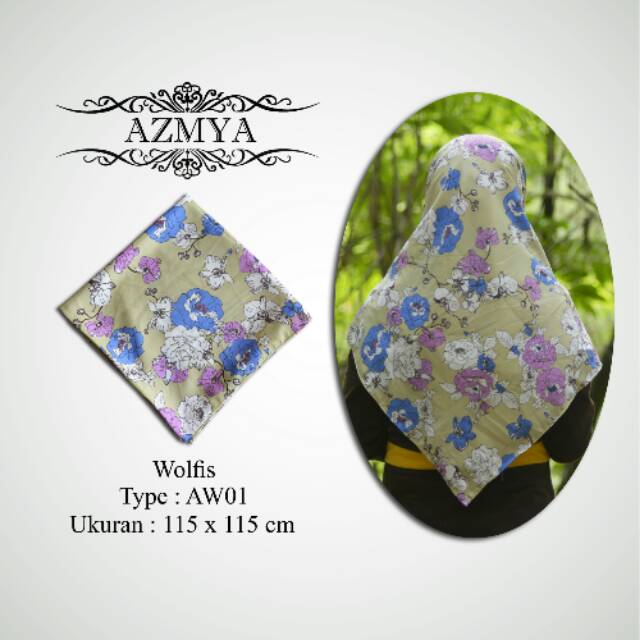 Hijab segiempat wolfis ~ AzmyaCollection