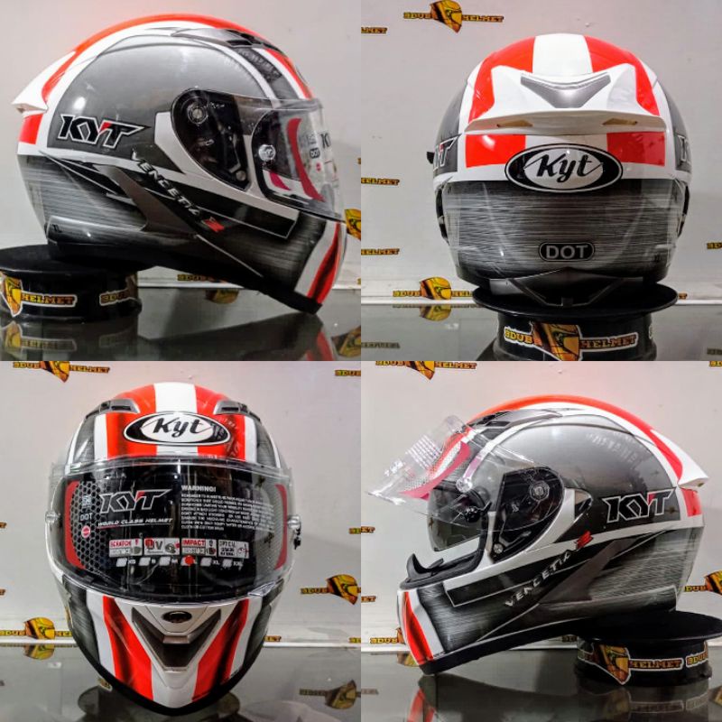 Helm kyt falcon black doff paket ganteng costum Red BuLL-VENDETTA 2 MOTIF ORI