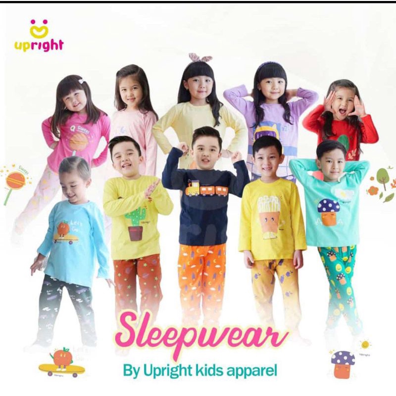 Setelan Upright/Piyama Upright/Sleepwear Series Upright/Upright/Baju Setelan Anak Keren