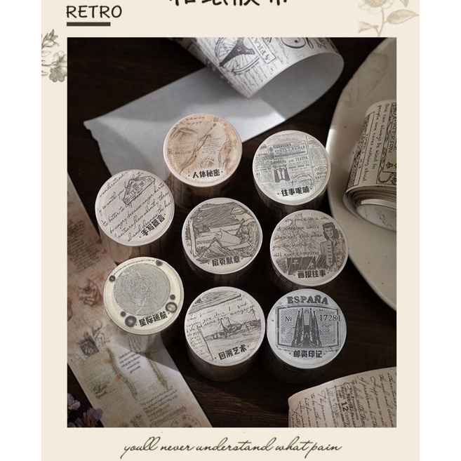

[TO YOU] Retro Style Washi Tape Roll Journaling per Roll