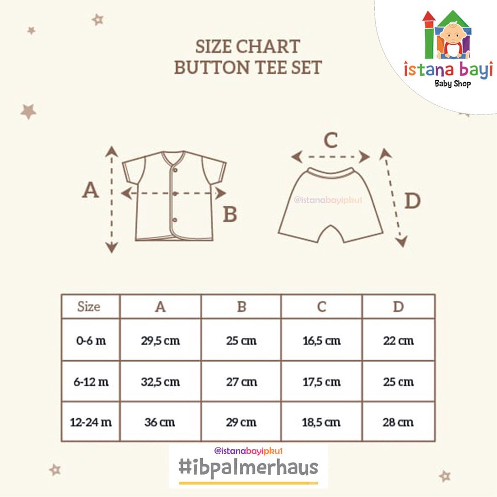 Palmerhaus Button Tee set Short Sleeve - Setelan Pendek Anak