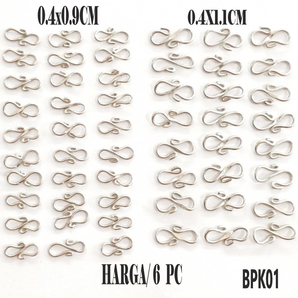 Pengait Kalung Bentuk W &amp; S Bahan Stainless Steel Lapis Harga/10-20Pc