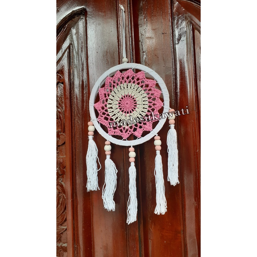 Dream catcher sulam bintang bola benang hiasan dekorasi gantung