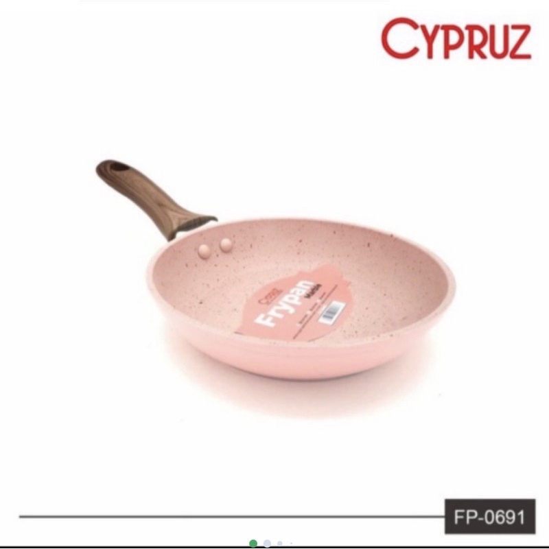 Frying Pan CYPRUZ mini Fry pan pastel marble wajan penggorengan 12cm 14cm 16cm