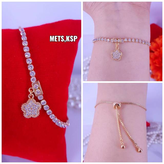 Gelang serut silver 925 (ada kode) dan vier (a,b,c,d)