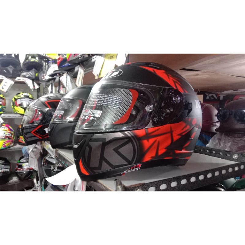 Helm KYT FALCON 2 MOTIF doblevisor terbaru