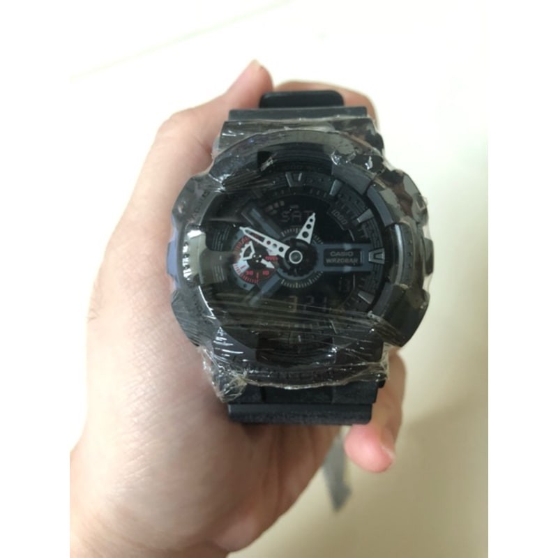 Casio g- shock / jam tangan pria/ black / strap resin / ga - 110mb - 1adr original dan bergaransi