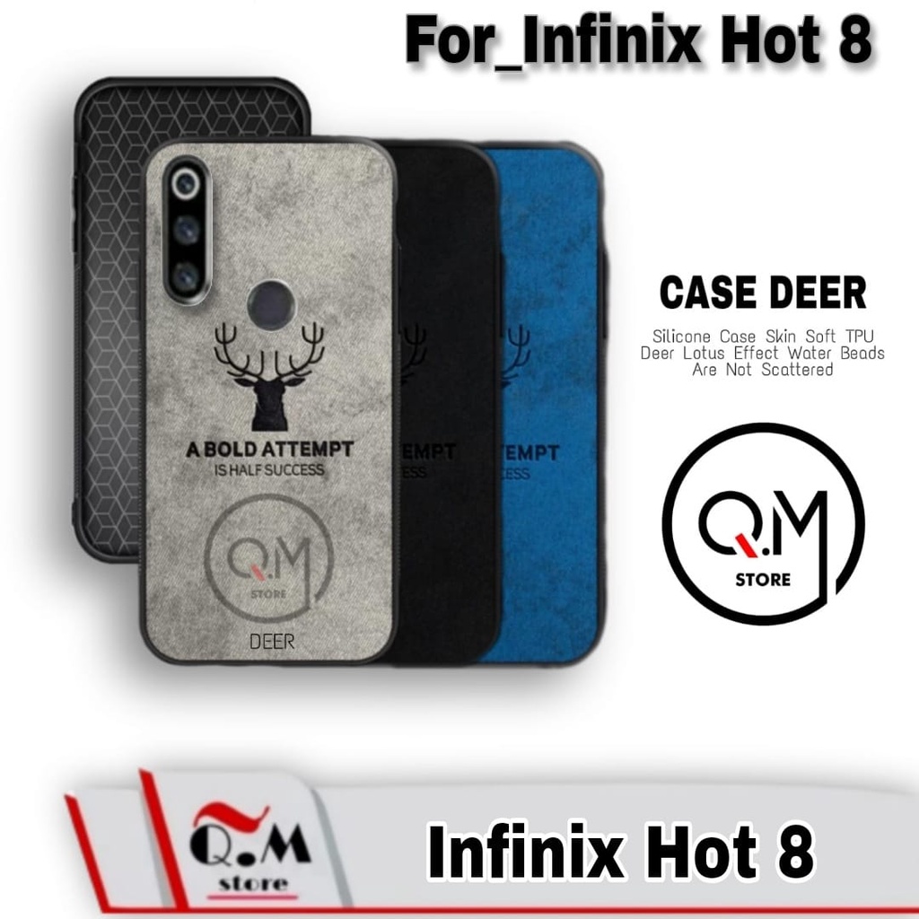 Case Deer Infinix Hot 8 / Infinix Note 8 Softcase Deer High Premium Casing Pelindung Back Cover