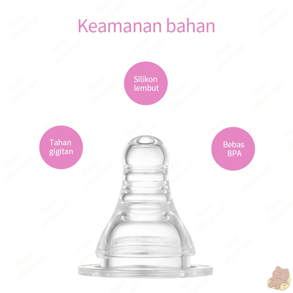 Payoe 3.8cm Pigeon Dot bayi slim neck nipple Pigeon /empeng bayi silikon-1
