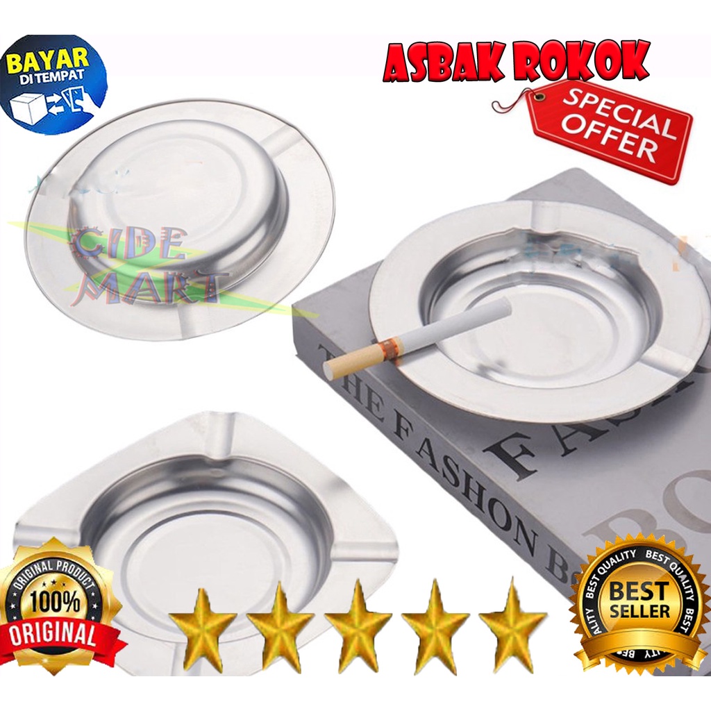 ASBAK ROKOK STAINLESS STEEL / ASBAK SENG BULAT TEMPAT ASBAK ROKOK / MANGKOK ASBAK ROKOK MURAH / ASHTRAY CIGARETTE