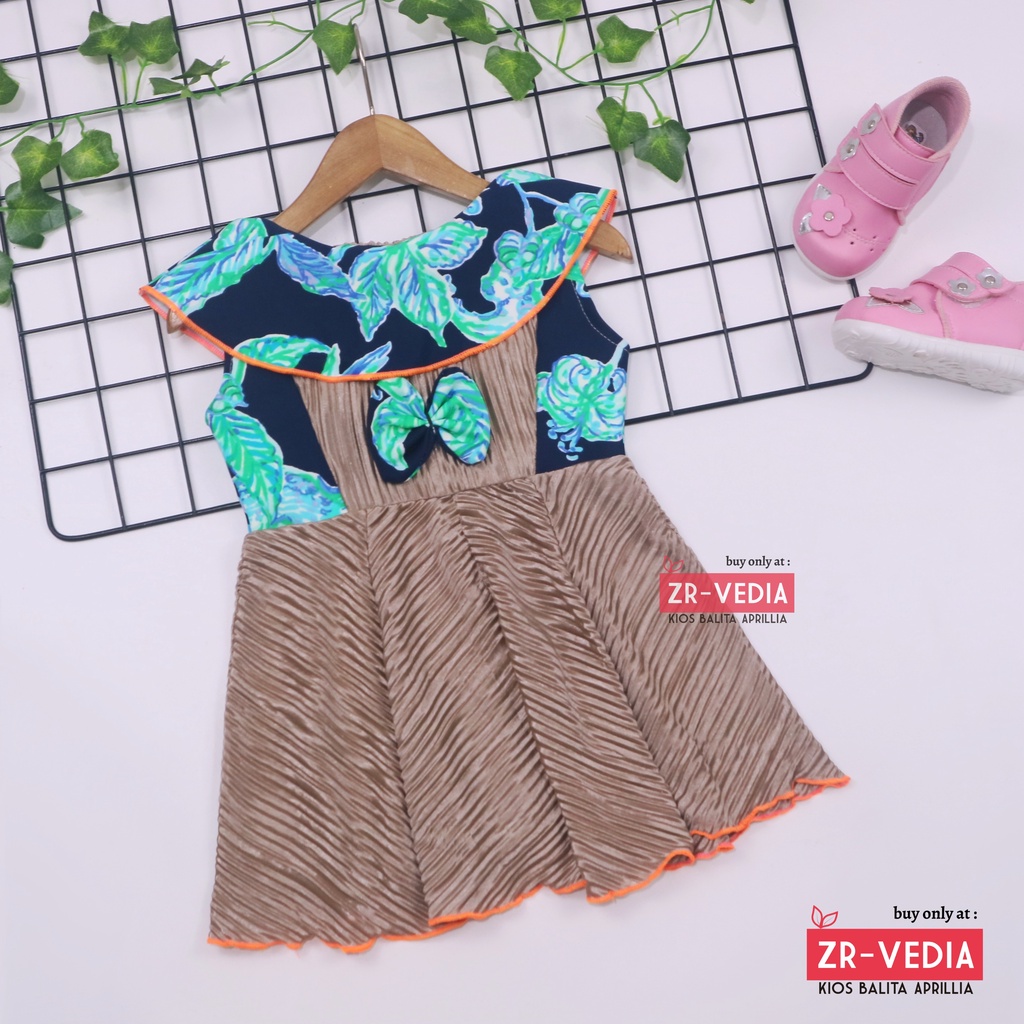 Dress Najwa uk 1-2 Tahun / Dres Import Anak Perempuan Gaun Pesta Grosir Baju Cewek Yukensi Murah