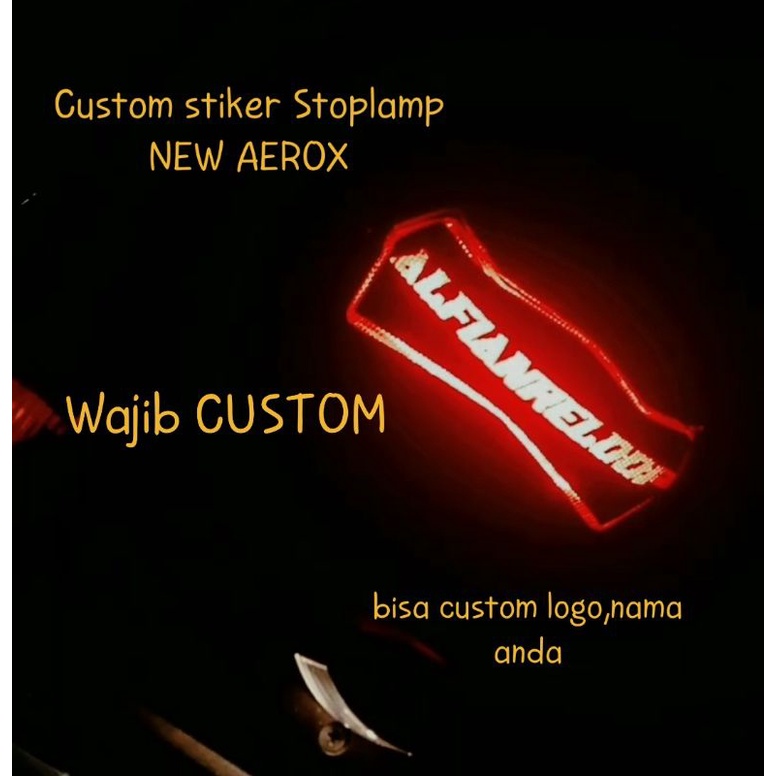 stiker stoplamp new aerox custom ( cek video )