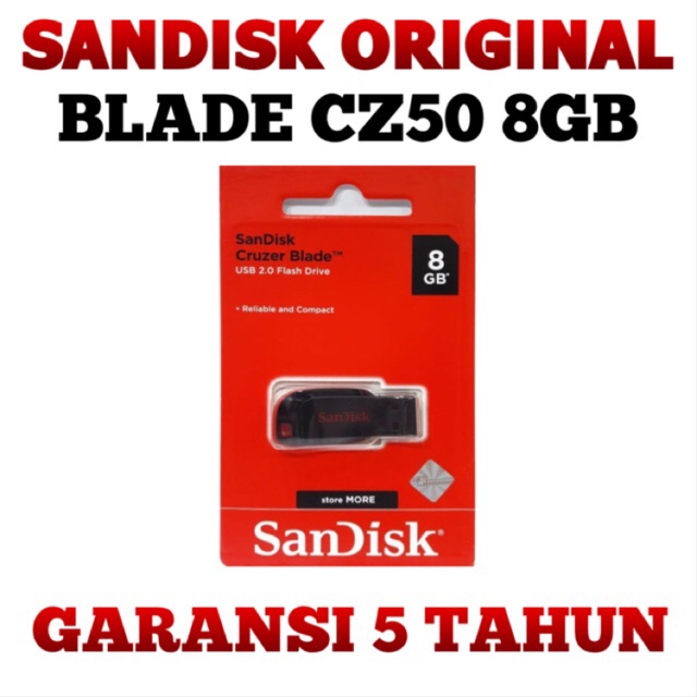 Flash Disk SanDisk Blade CZ50 8GB / 16GB / 32GB / 64GB / 128GB Original Garansi Resmi