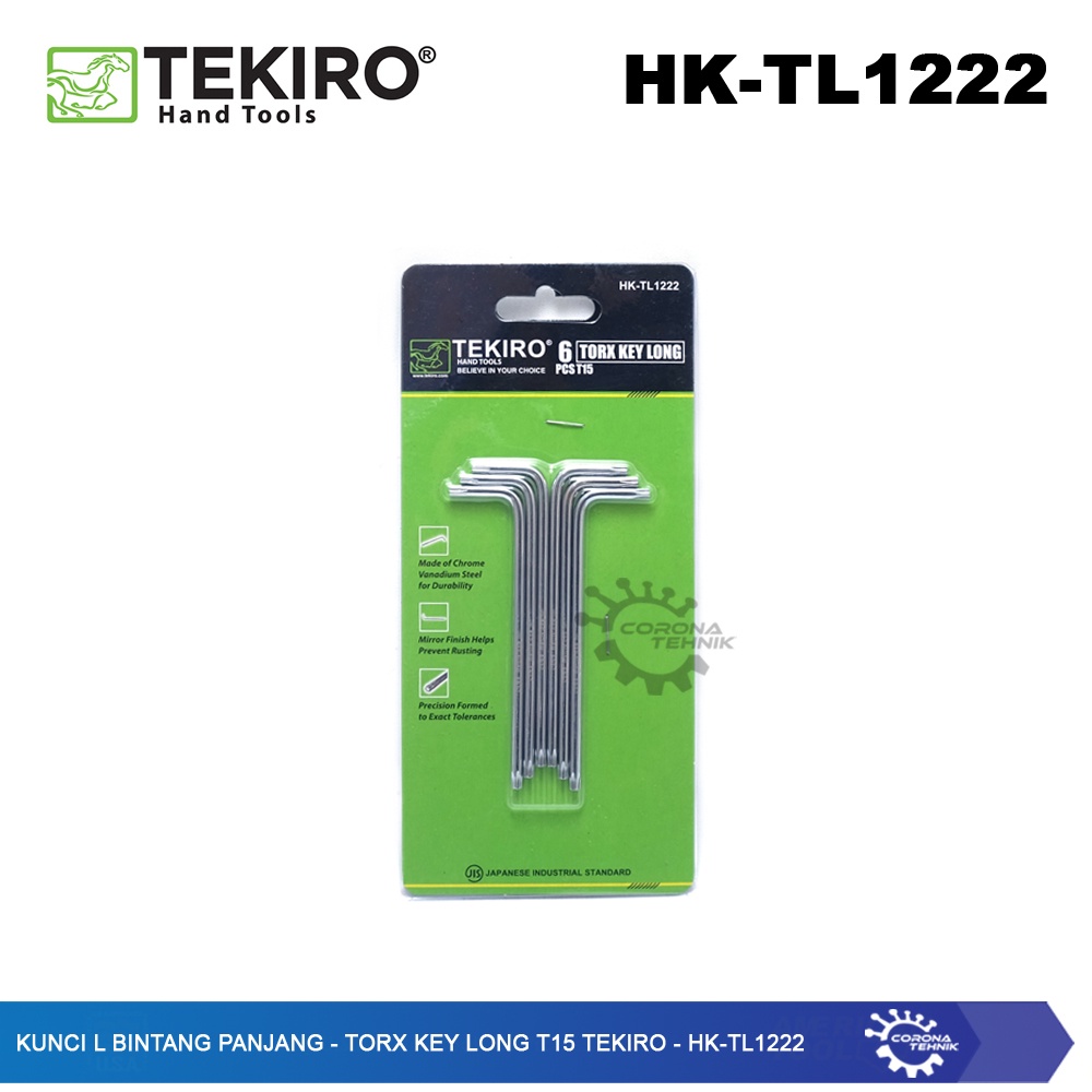 Tekiro - HK-TL1222 - Kunci L Bintang Panjang - Torx Key Long T15