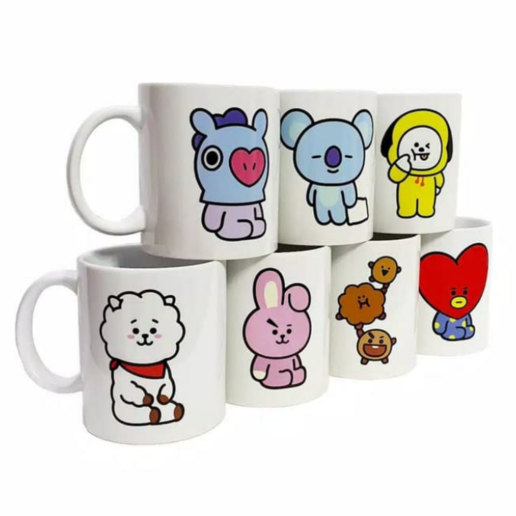 Mug Karakter BT21 LUCU unik (TANPA PO TERMURAH)