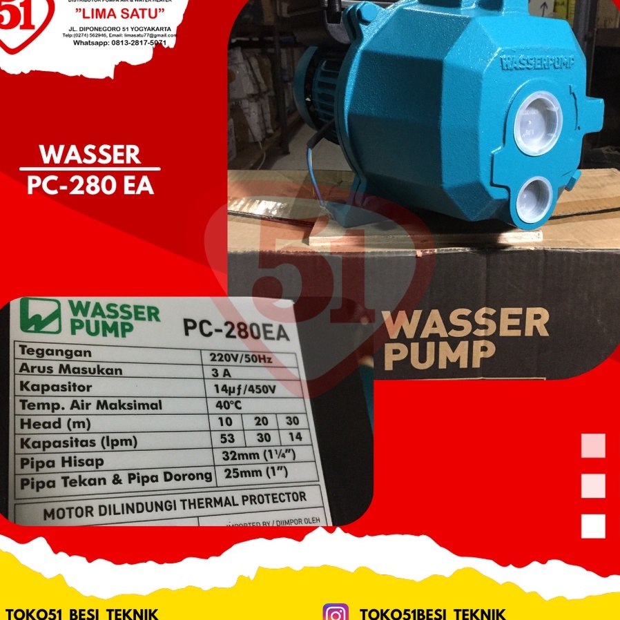 Pompa Jet Pump Wasser PC-280 EA