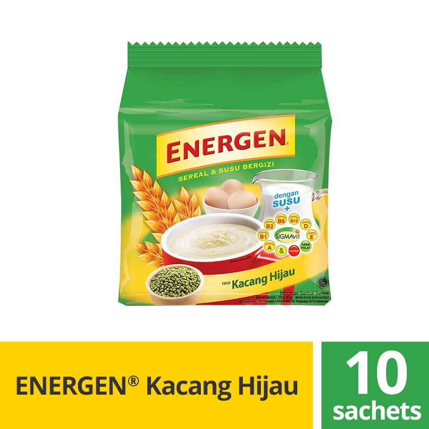 

Energen Kacang Hijau Pouch 10 Sachet @31 Gr