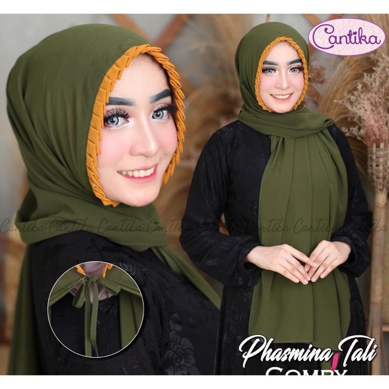 Pashmina cantika kcb / Pashmina lipit kombinasi dua warna