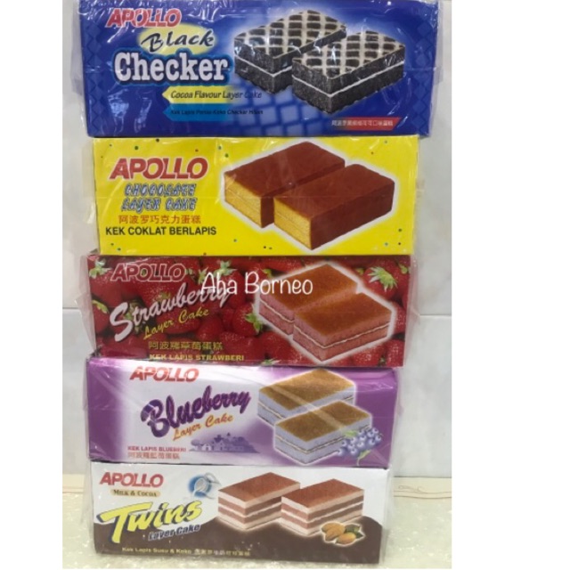 Apollo Cake 9 Varian Rasa Malaysia Layer Cake Halal Coklat Pandan Blueberry Strawberry Milk Bolu Shopee Indonesia