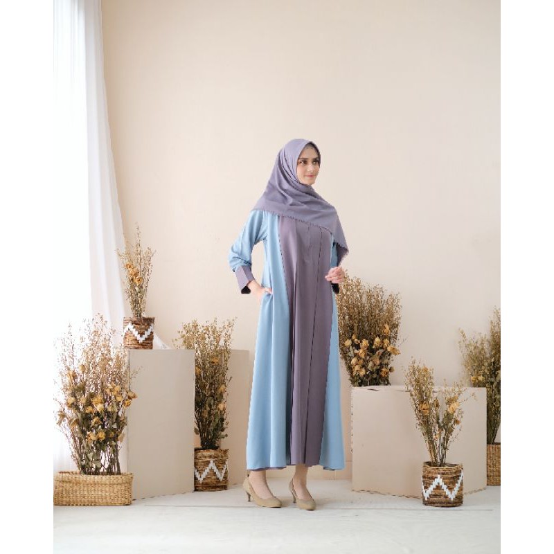 Gamis Abaya Abu Biru
