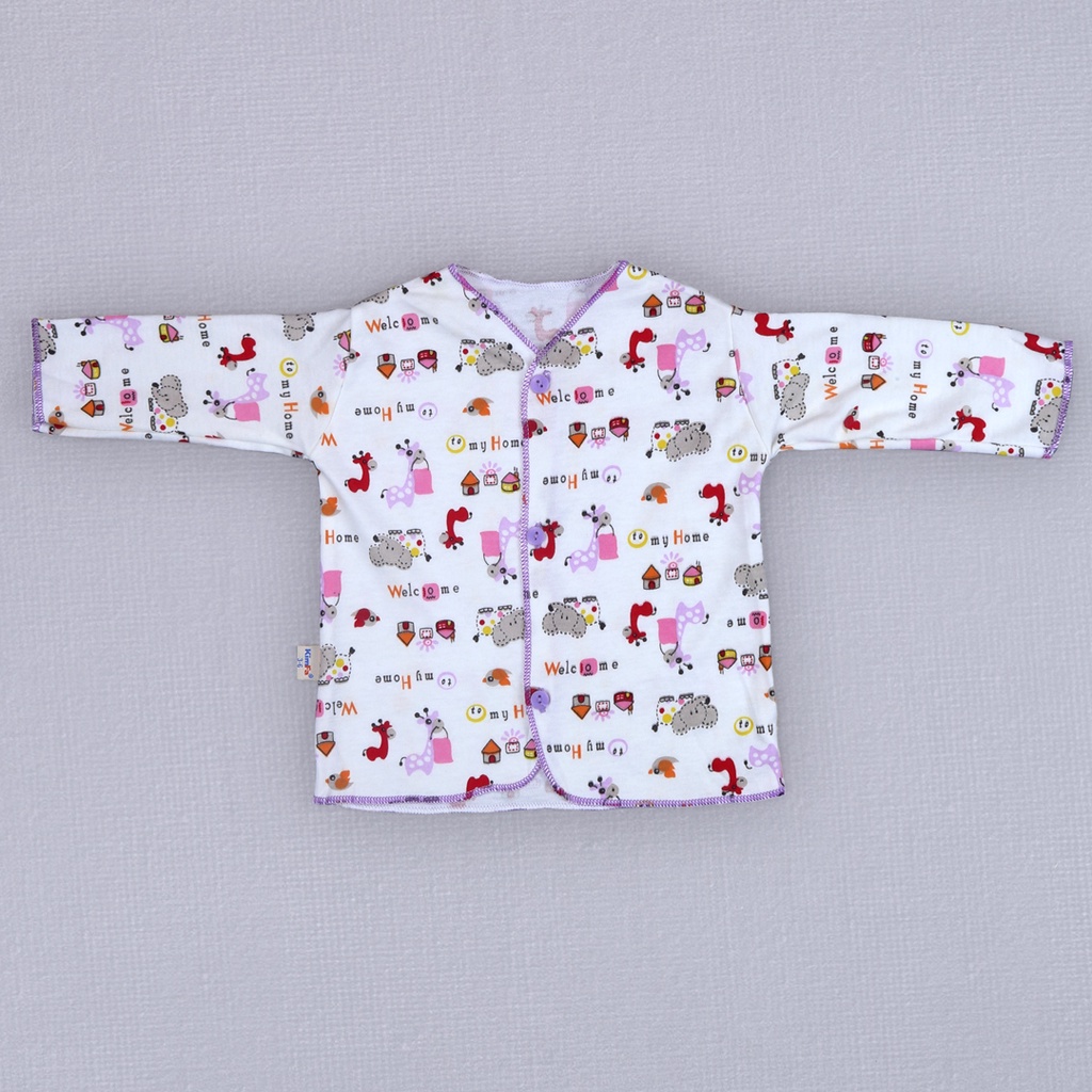 Baju Bayi Lengan Panjang Perempuan Laki Laki 0-6 Bulan Baby New Born Atasan Bayi Baru Lahir Motif Hewan Pakaian Bayi Premium Kimfa Junior Smart-1