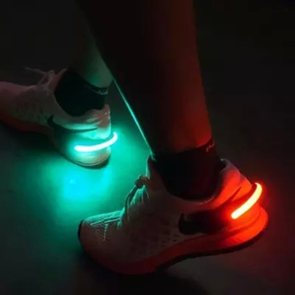 Klip Lampu Sepatu LED Safety Light Bicycle Bike Cycling Running Sport Olahraga Night malam hari