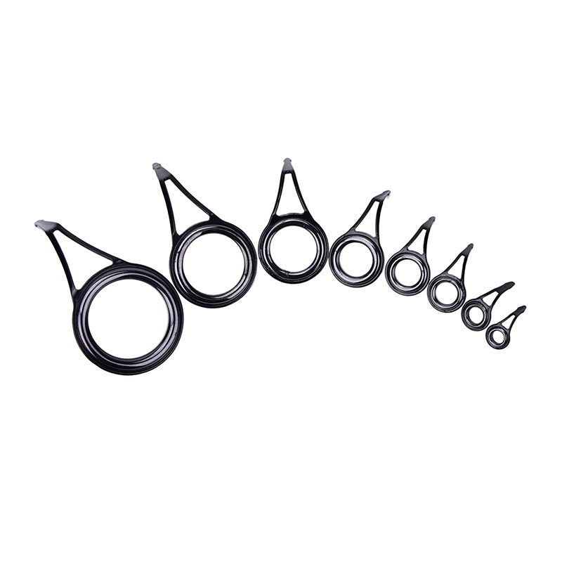 (LUCKID) 8pcs Ring Guide Joran Pancing 8 Ukuran Untuk Reparasi