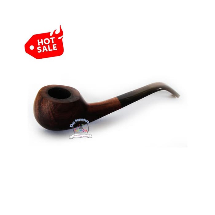 Pipa Cangklong Tembakau Canglong Bahan Tanduk Kerbau + Kayu Handmade