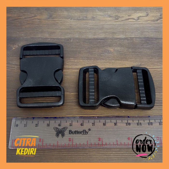 Buckle / Slop tas 3,8cm Hitam kunci sodok