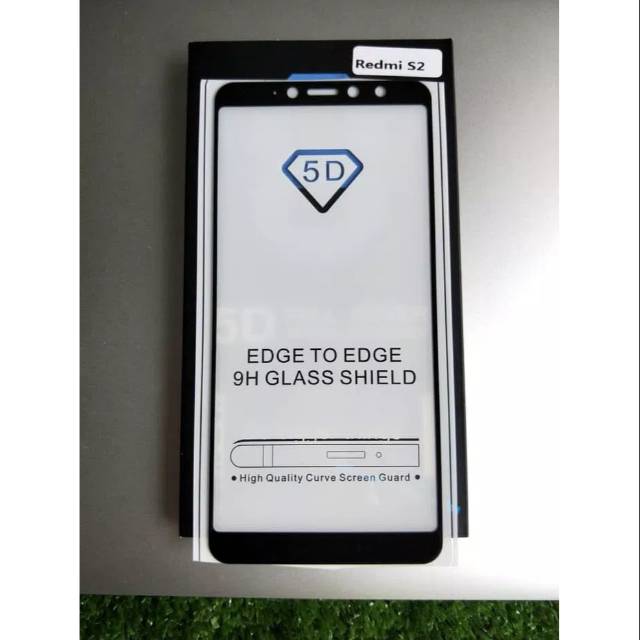 TEMPERED GLASS FULL LEM 5D 9D REDMI S2 ANTI GORES KACA FULL LEM -COVER