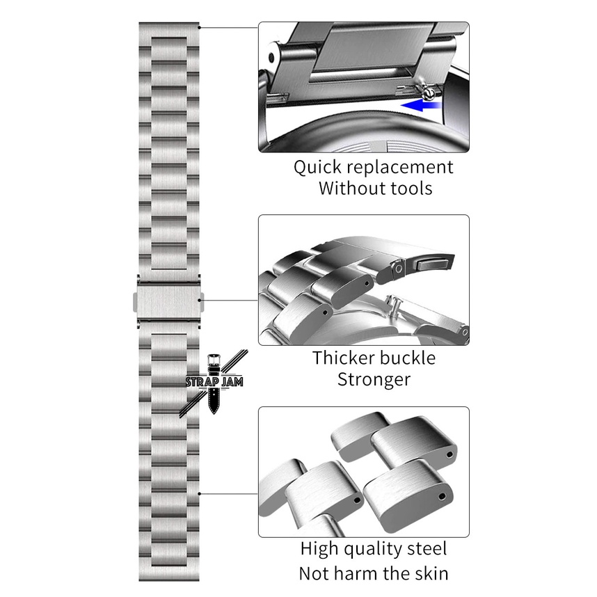 Tali Jam Tangan 20mm Watch Strap Seiko 5 Quick Release - Stainless Steel