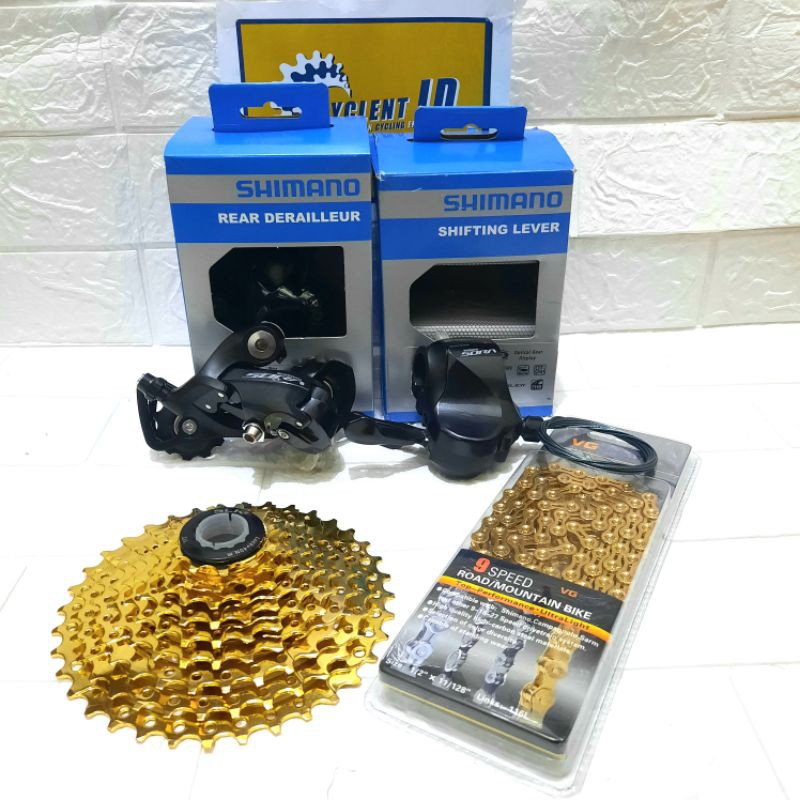 Mini Groupset Gold Shimano Sora R3000 SS 9 Speed shortcage not RD Shifter sprocket Tiagra 105 zee