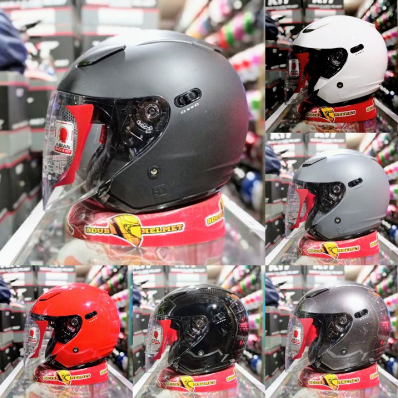 Jual Helm Kyt dj maxy solid flat visor venom clear 100 Original