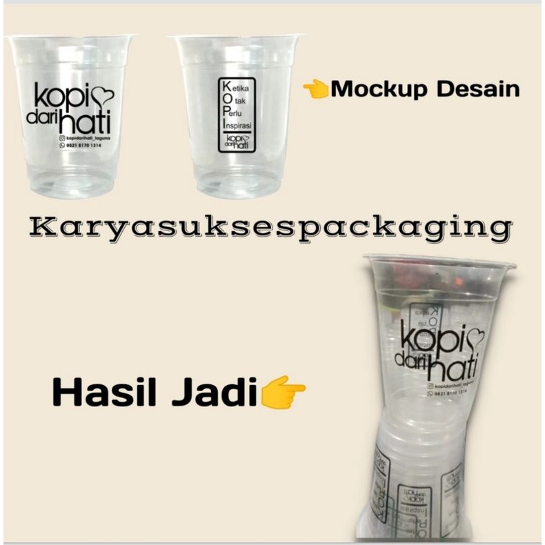 Sablon Cup 12 oz Datar 7 gram Free Sablon Logo