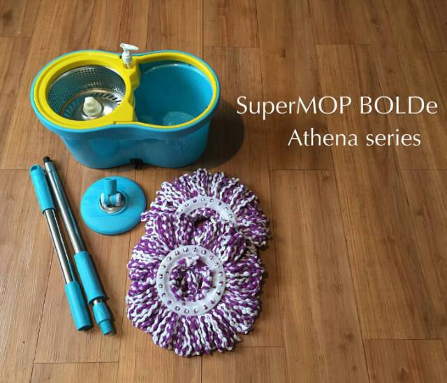 ALAT PEL SUPERMOP BOLDE ATHENA | Stainless+Tmpt Sabun+Lubang Air