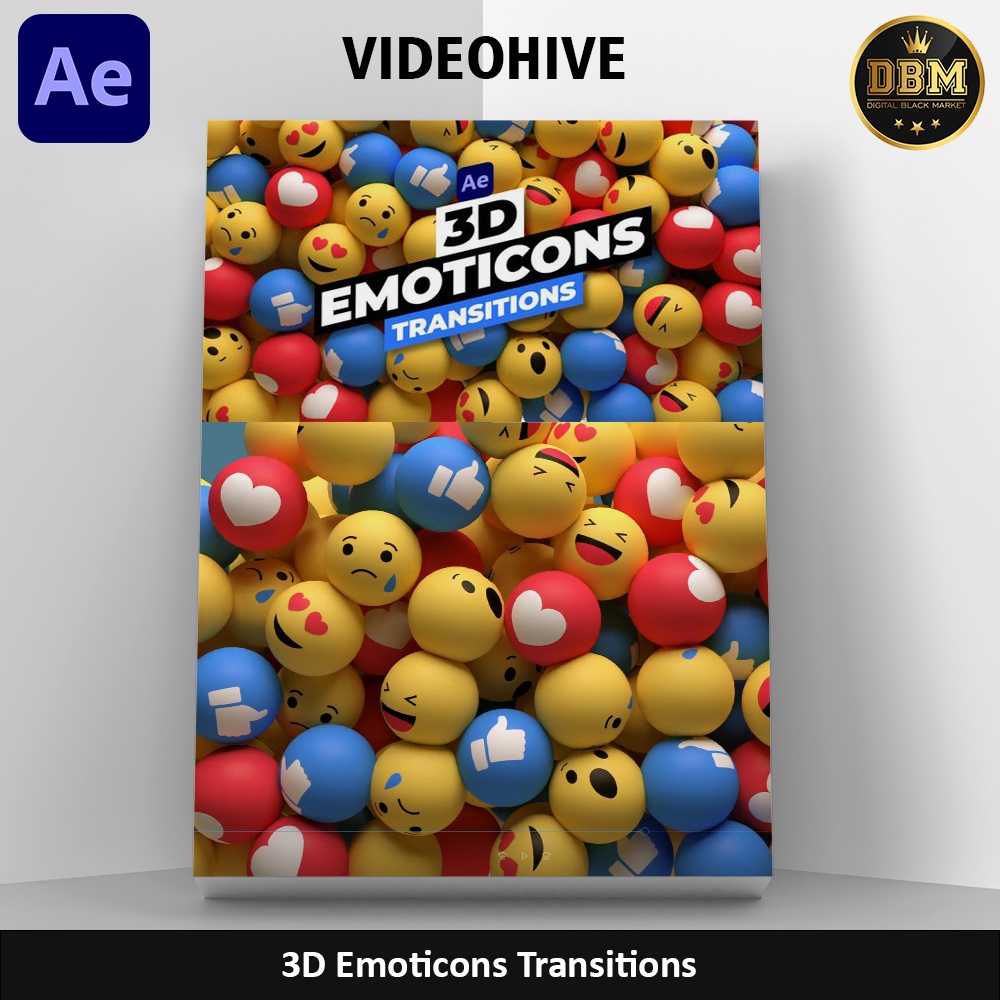 Premium Builder - 3D Emoticons Transitions - After Effects Project Files